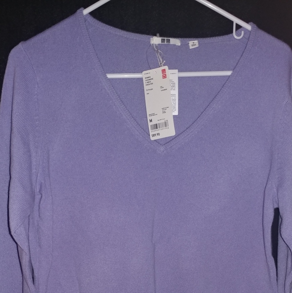 100% cashmere sweater- light purple